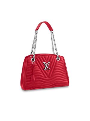 New wave leather handbag Louis Vuitton Red in Leather - 34816685